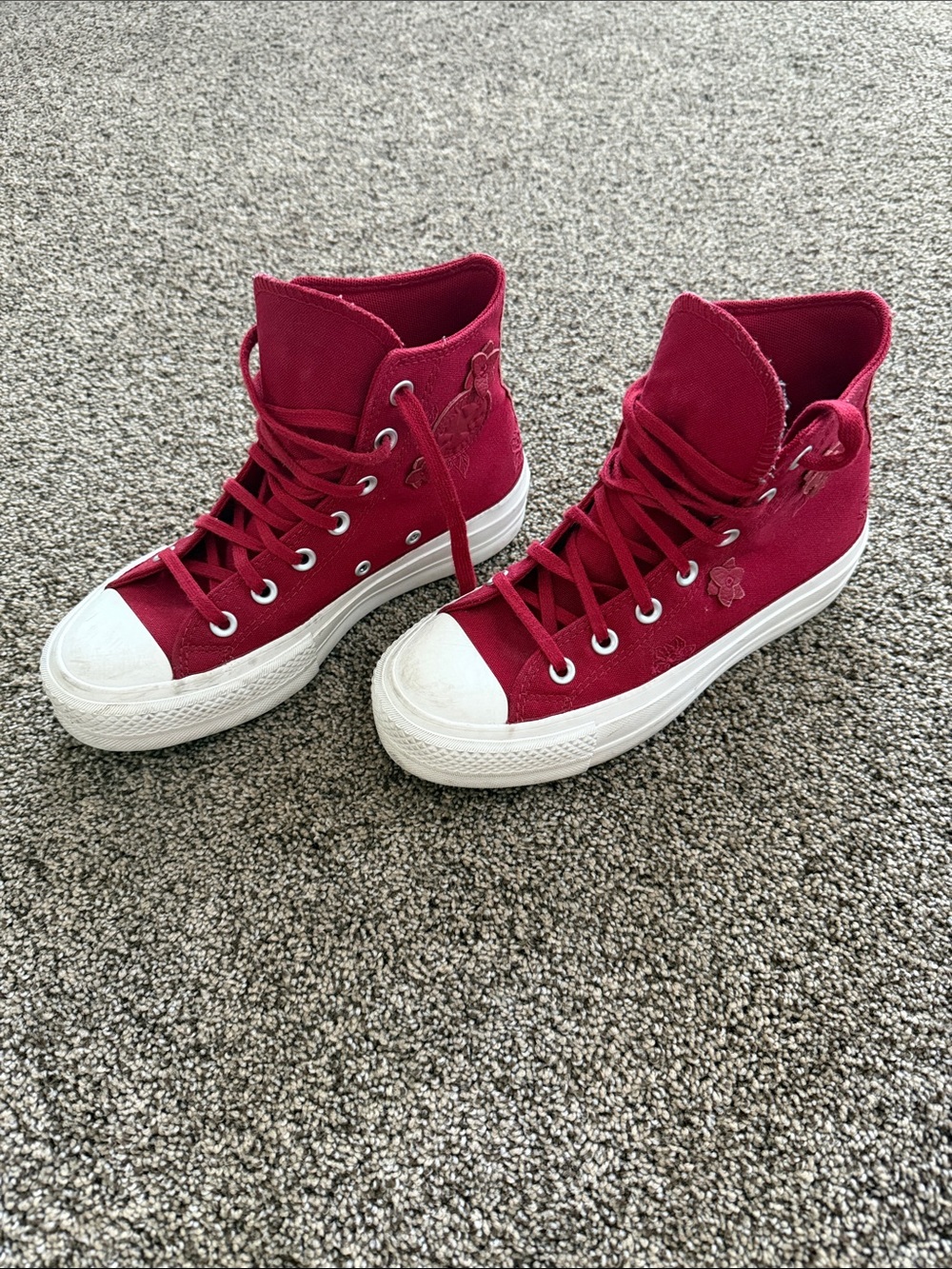 Converse Women’s High-Top Sneakers - Burgundy Red